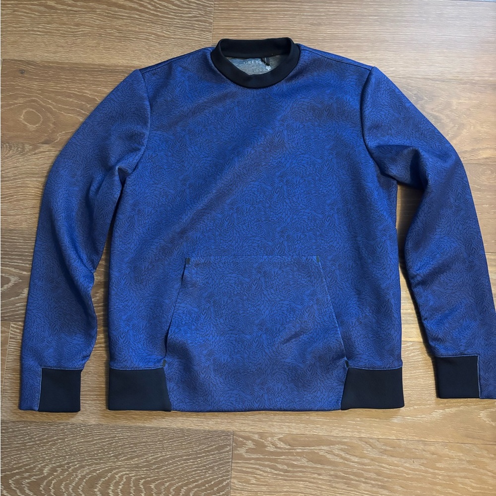 Greyson Blue Crewneck Sweater with Black Trim
